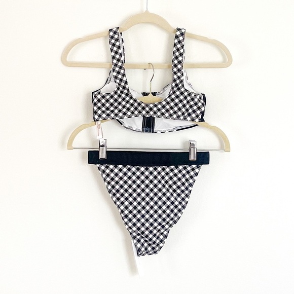 Tart Riley Zip Front 2-Piece Bikini Set Gingham XS - Picture 5 of 5